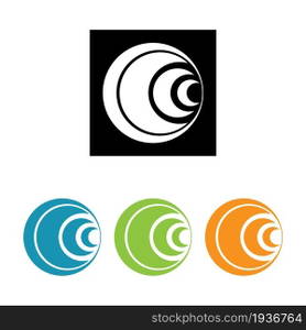 Circle vector flat design template