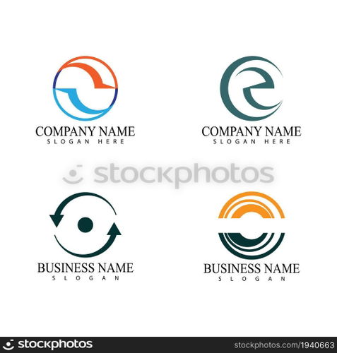 Circle vector flat design template