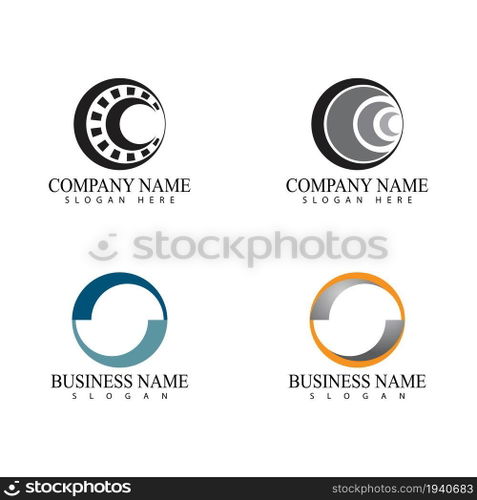 Circle vector flat design template