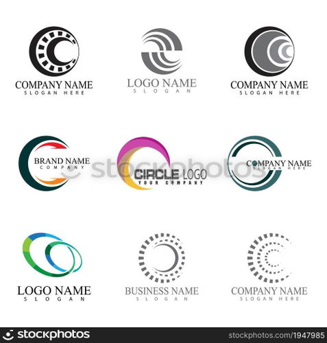 Circle vector flat design template