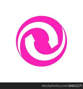 Circle vector flat design template logo