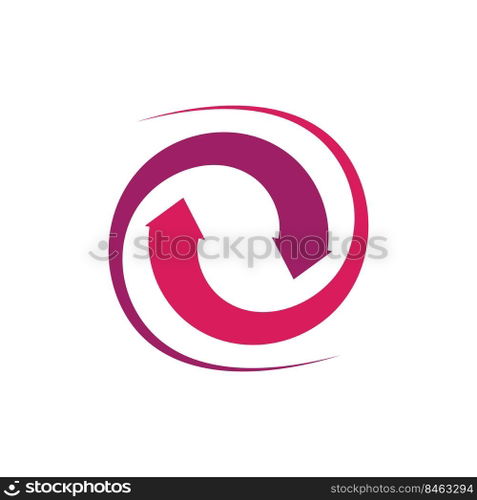 Circle vector flat design template logo
