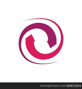 Circle vector flat design template logo