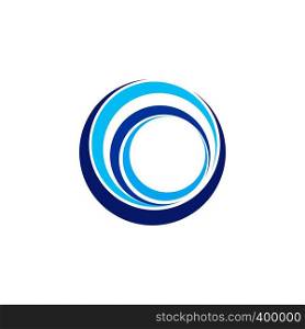 circle wave logo abstract elements sphere wind symbol icon vector design illustration