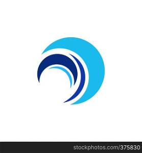 circle wave logo, abstract elements water sphere symbol icon vector design