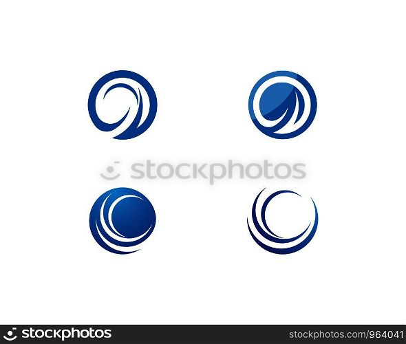 Circle Wave symbol and icon Logo Template vector