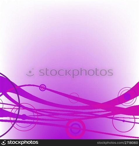 circle waves purple, vector art illustration