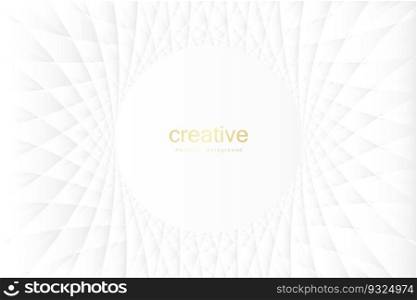 Circle White and gray color abstract geometric background. Tech design. Vector illustration.