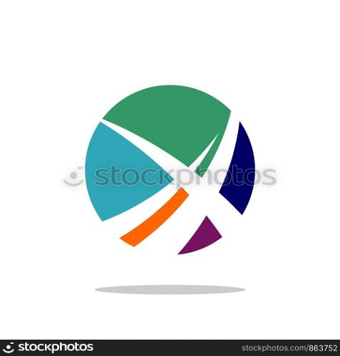 Circle with Swoosh Logo Template Illustration Design. Vector EPS 10.