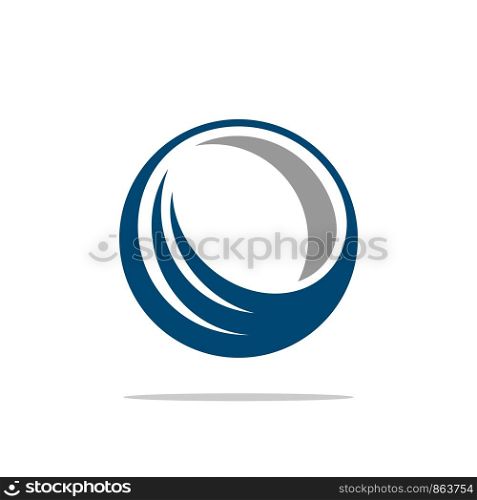 Circle with Swoosh Logo Template Illustration Design. Vector EPS 10.