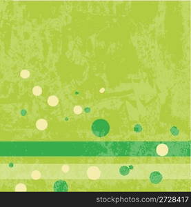 circles and stripes on grunge green background