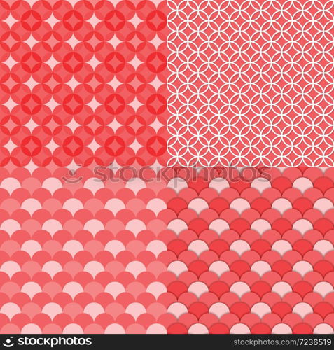 Circles geometric seamless pattern, Abstract background, VECTOR, EPS10