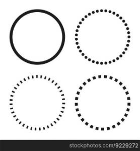 Circles lines set in sketch style. Design icon. Vector illustration. EPS 10.. Circles lines set in sketch style. Design icon. Vector illustration.