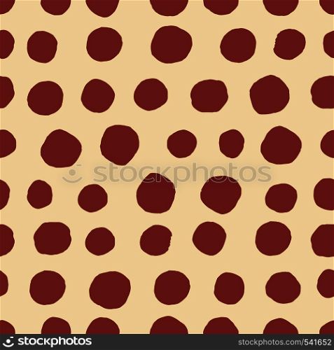Circles seamless pattern. Retro hand drawn circles ornament. Polka dot pattern. Round shapes. Grunge painted ornament on background. Vector illustration. Circles seamless pattern. Retro hand drawn circles ornament. Polka dot pattern.