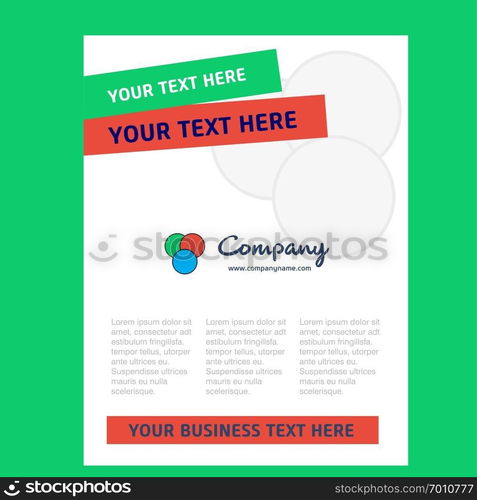 Circles  Title Page Design for Company profile ,annual report, presentations, leaflet, Brochure Vector Background