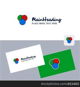 Circles vector logotype with business card template. Elegant corporate identity. - Vector