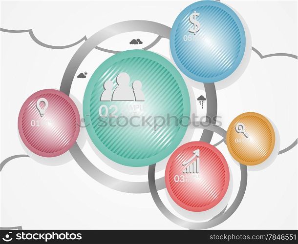 circles with transparency and rectangles for info graphs, vector graphs