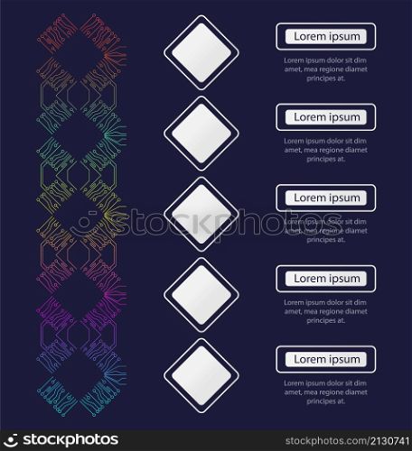 Circuit board components infographic chart design element set. Abstract vector symbols for infochart with blank copy spaces. Kit with shapes for instructional graphics. Visual data presentation. Circuit board components infographic chart design element set