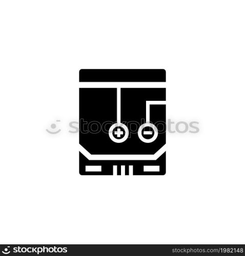 Circuit Board. Flat Vector Icon. Simple black symbol on white background. Circuit Board Flat Vector Icon