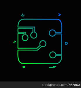 Circuit board icon design vector