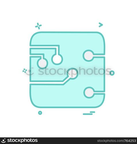 Circuit board icon design vector