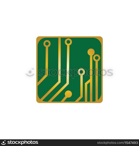 Circuit Board Icon Vector Illustration Logo Template