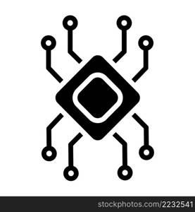 Circuit board icon vector sign and symbols on trendy design