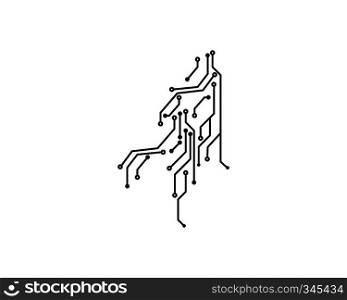circuit board line concept design illustration template