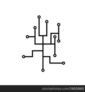 circuit board line,cpu,chip icon illustration vector design