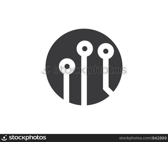 circuit board line,cpu,chip icon logo illustration vector design