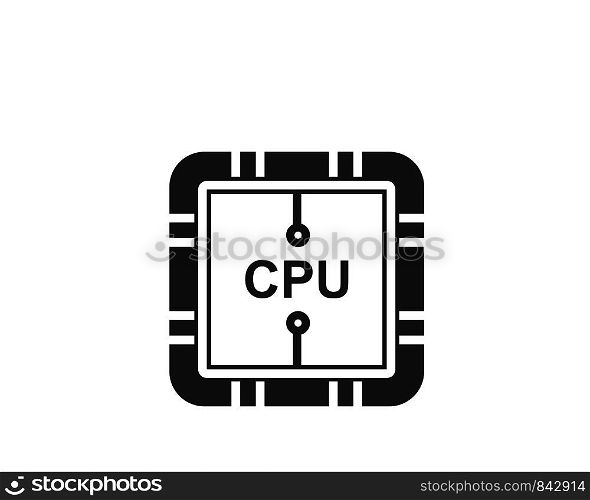 circuit board line,cpu,chip icon logo illustration vector design