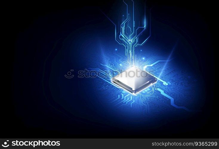 Circuit board. Technology background. Central Computer Processors CPU concept. Motherboard digital chip. 