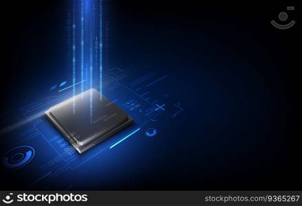 Circuit board. Technology background. Central Computer Processors CPU concept. Motherboard digital chip. vector illustration.