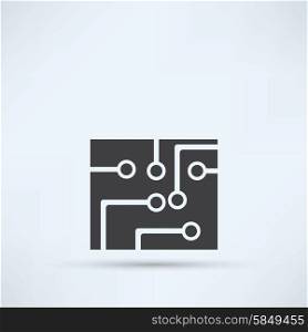 Circuit board, technology icon