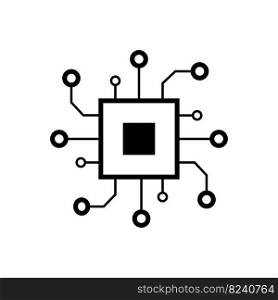 Circuit board, technology vector icon.