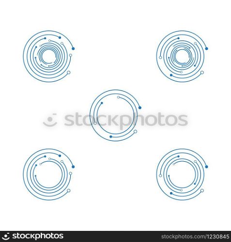 Circuit circle Template vector illustration icon design