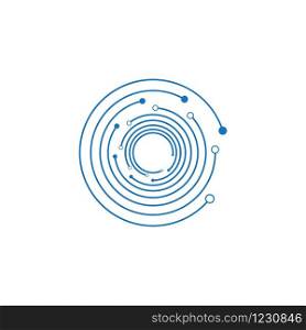 Circuit circle Template vector illustration icon design