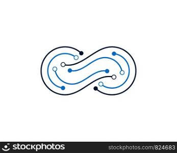 circuit infinity ilustration vector template