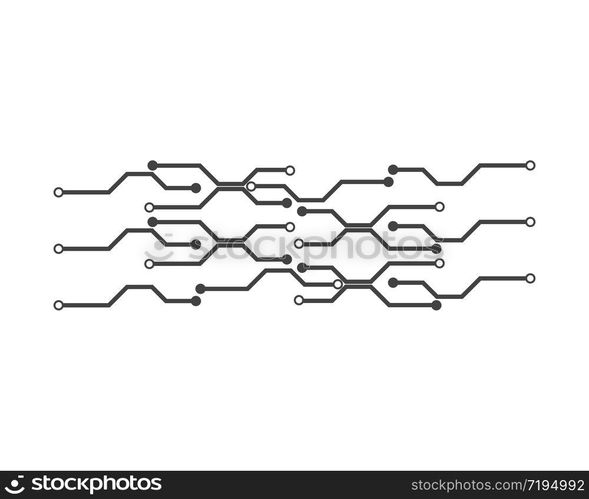 Circuit logo template vector