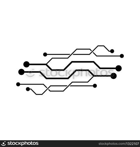Circuit logo template vector icon