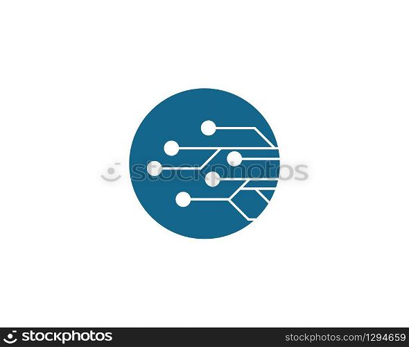 Circuit logo template vector icon illustration design