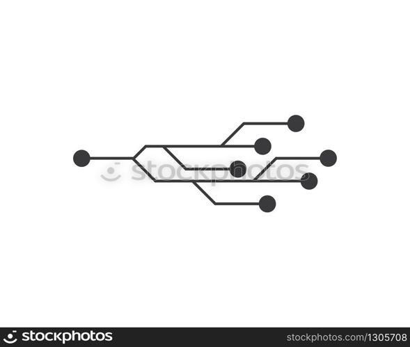 Circuit logo template vector icon illustration design