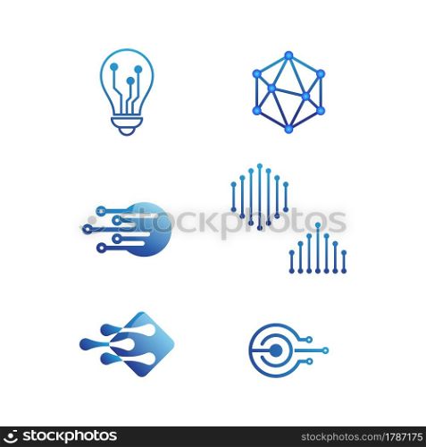 Circuit Logo Template vector illustration icon design