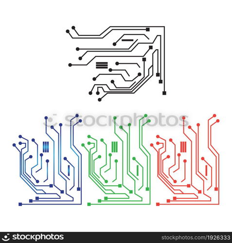 Circuit Logo Template vector illustration icon design