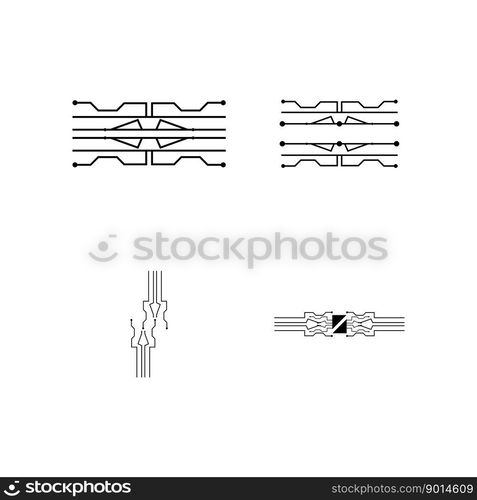 Circuit Logo Template vector illustration icon design