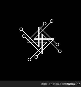 Circuit techno logo vector template