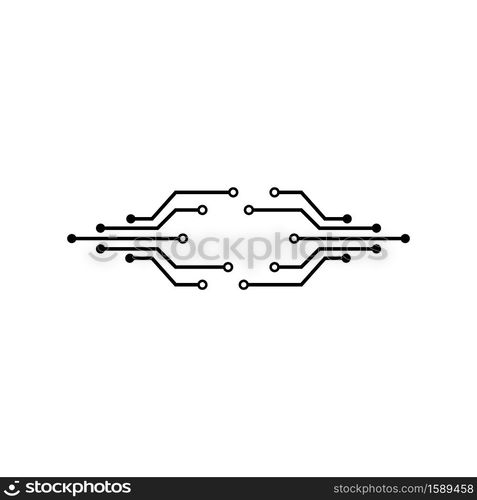 Circuit technology illustration logo vector template