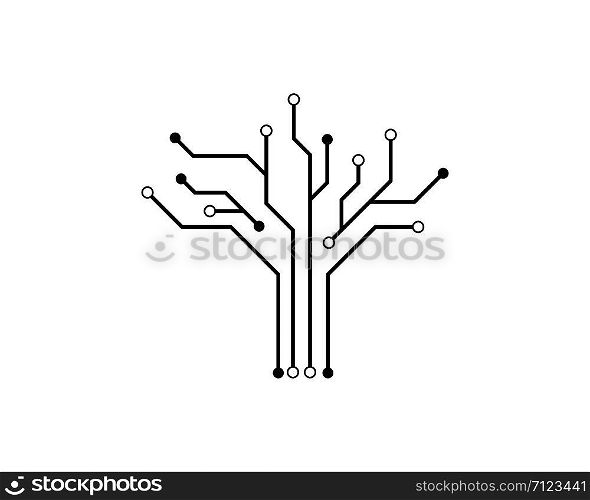 circuit technology ilustration vector template