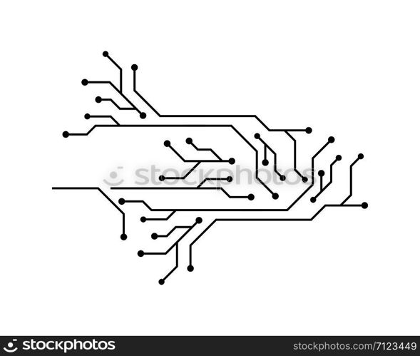 circuit technology ilustration vector template