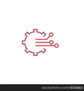 Circuit technology logo icon design vector template
